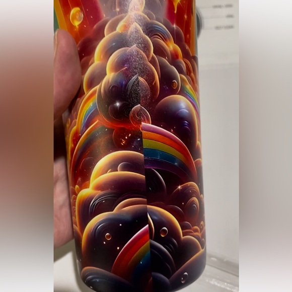 🆕 Hello Kitty “Day of the Dead” Stainless Steel Insulated Tumbler w/ Straw 20oz - Picture 8 of 9